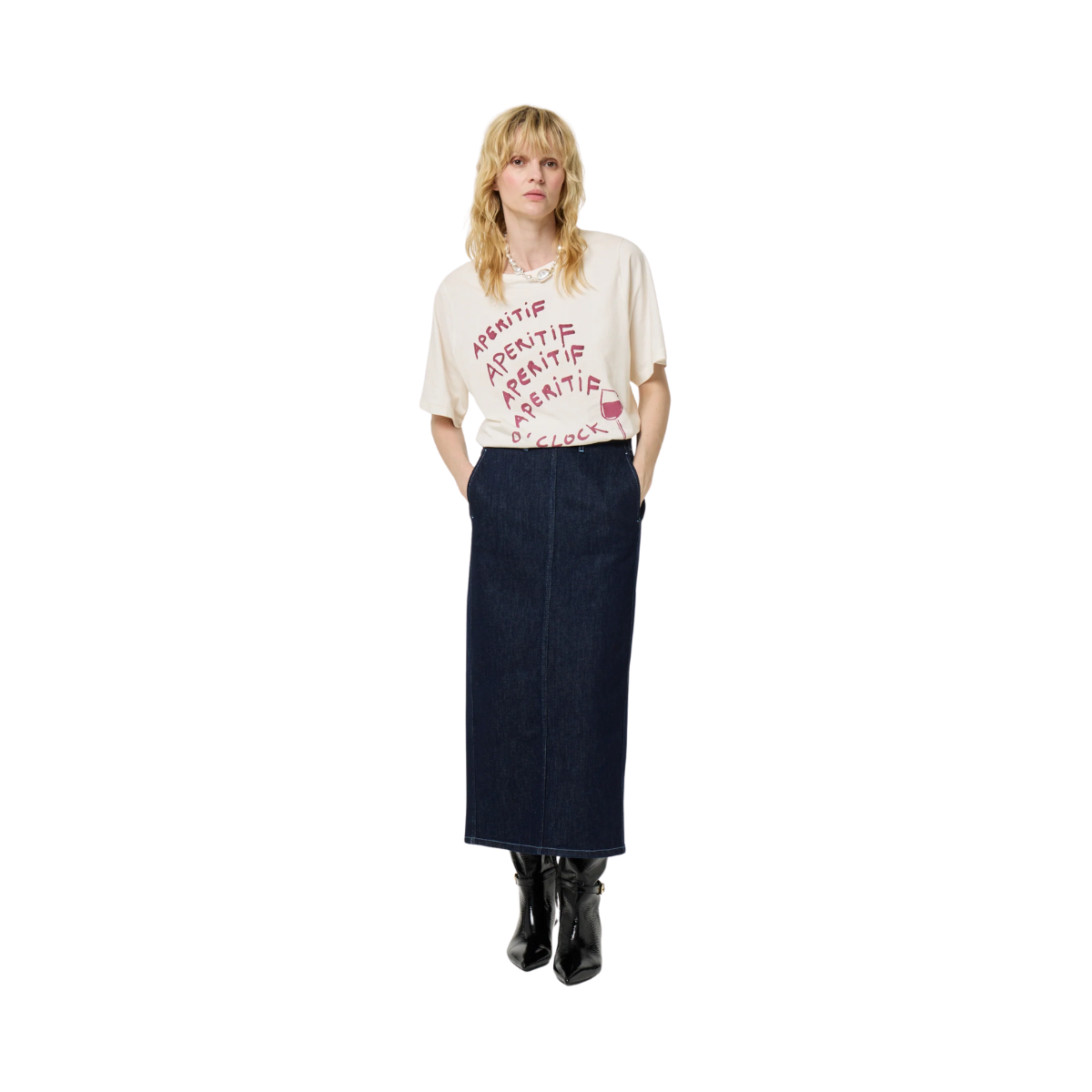 Rose Wine T-shirt - Cosy white