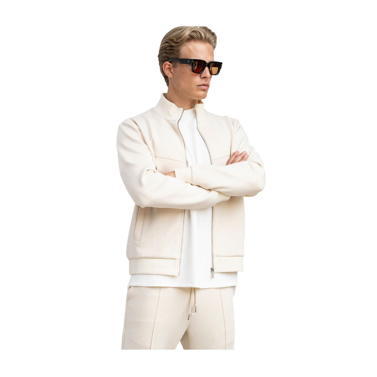 Akino Track Jacket - Ecru