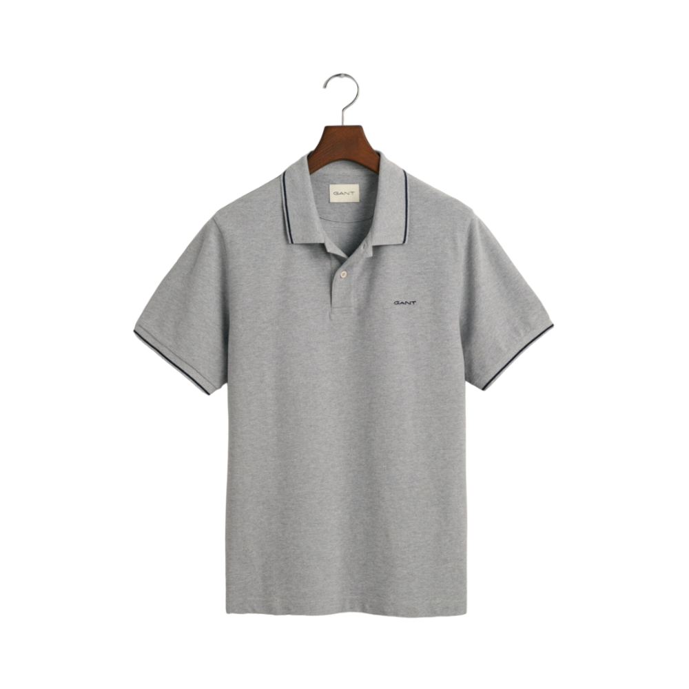 Tipping SS Pique Polo - Grey