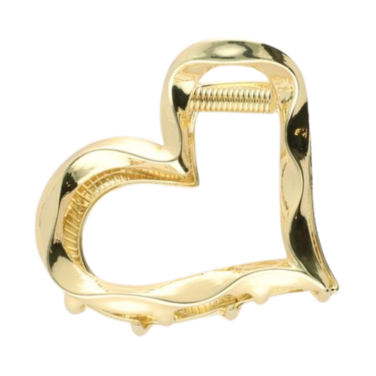 Hairclip heart twisted - Gold
