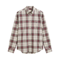 Reg Poplin Check Shirt - Deep Grape Wine