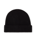 Hat Ribbed Carded Merino Wool - 600 Black