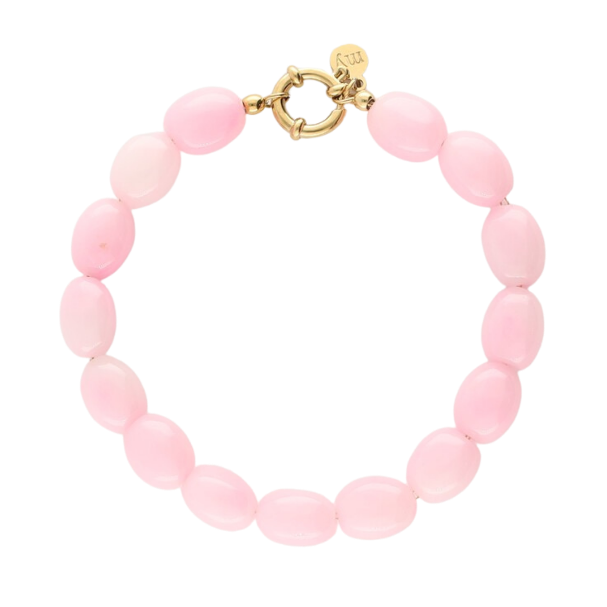 Bracelet Beads Pink - Gold