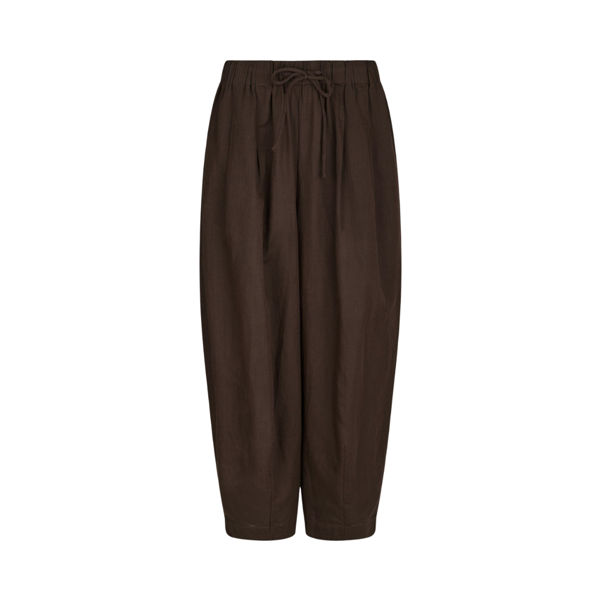 Prina Linen Pants - Dark Brown