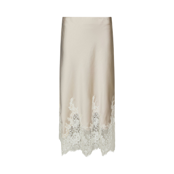 Yelina Heavy Sateen Skirt - Champagne