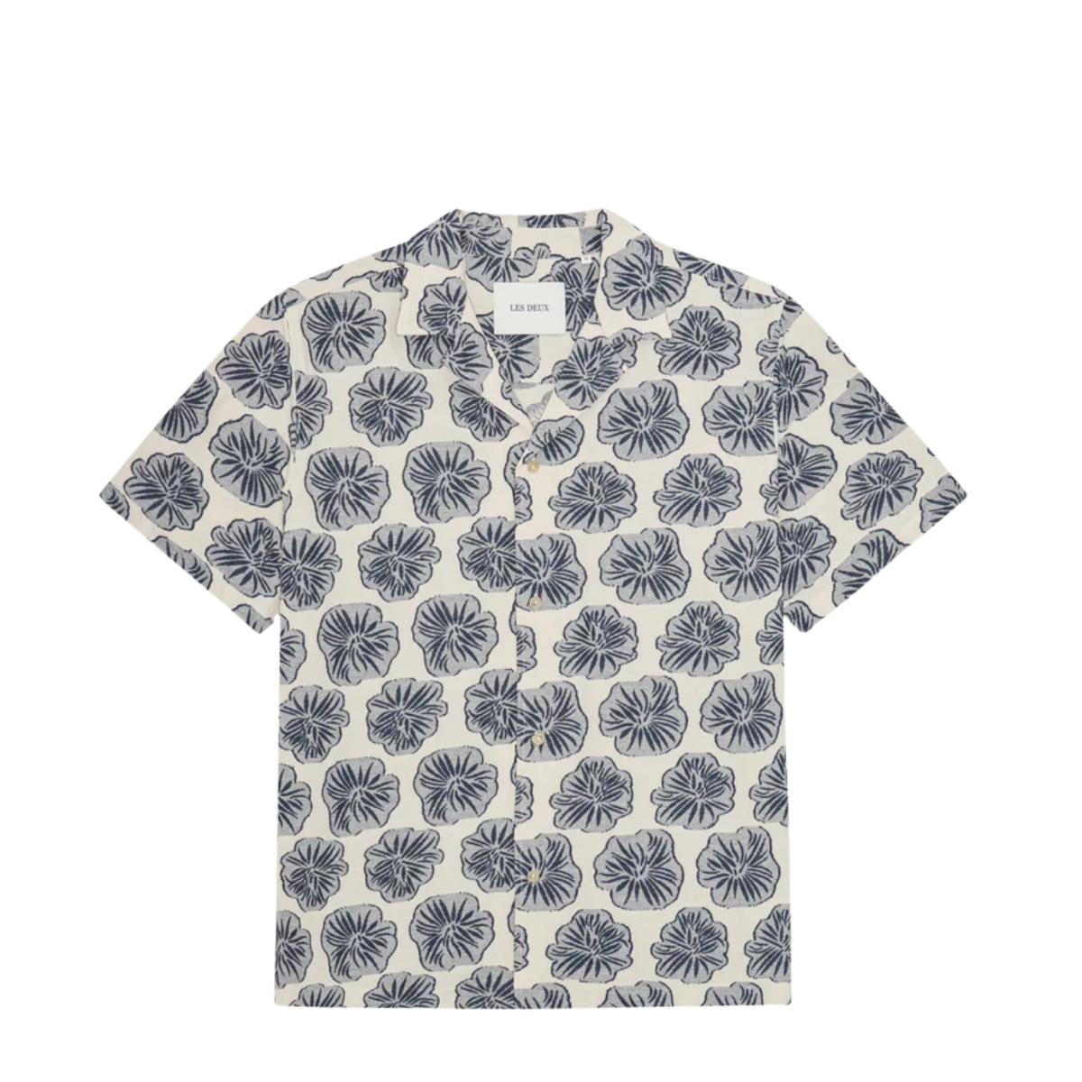 Dahlia Jacquard SS Shirt - Blue