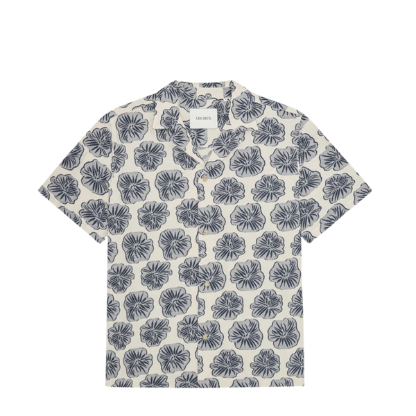 Dahlia Jacquard SS Shirt - Blue