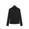 Light Cotton LS Turtleneck - Black