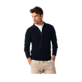 Cotton Half Zip - Navy