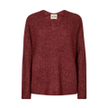 Thora V-Neck Knit - Russet Brown
