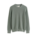 Micro Textured Cotton C-Neck - Ceramic Grey
