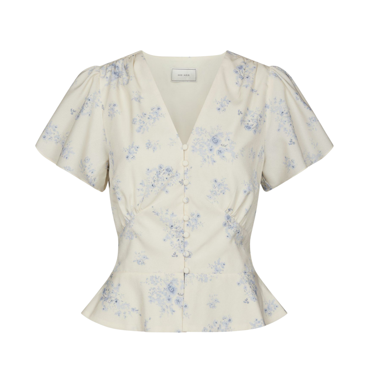 Jasmin Delicate Flower Blouse - Creme