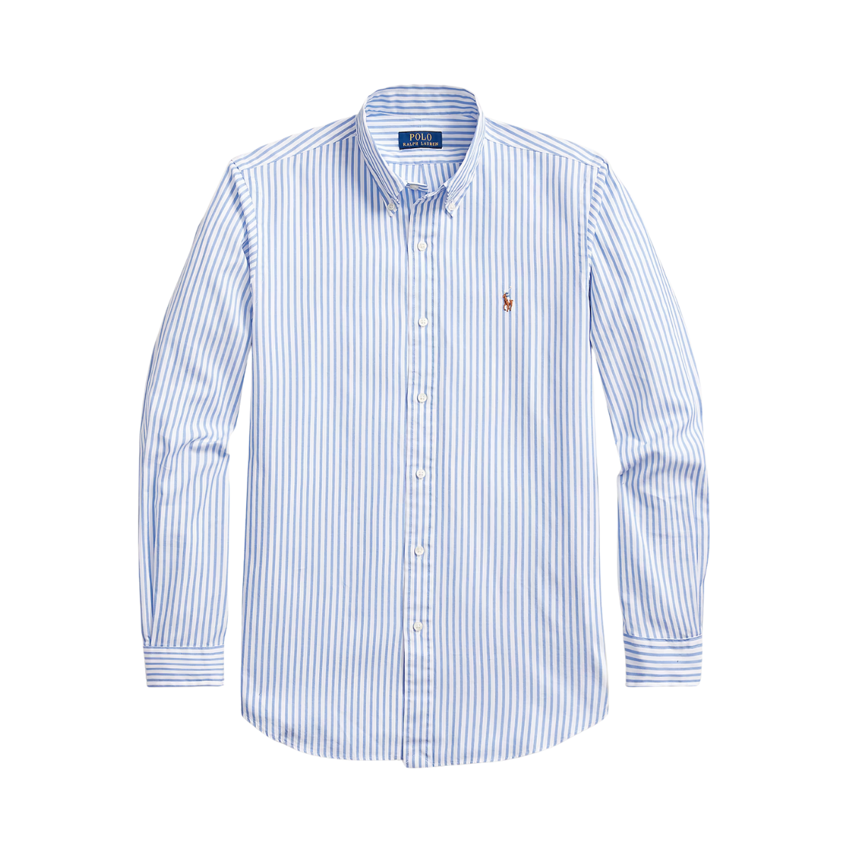 Long Sleeve Sport Shirt - Blue/White