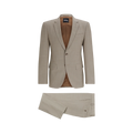 SLIM-FIT SUIT IN MICRO-PATTERNED STRETCH CLOTH 224 - Beige