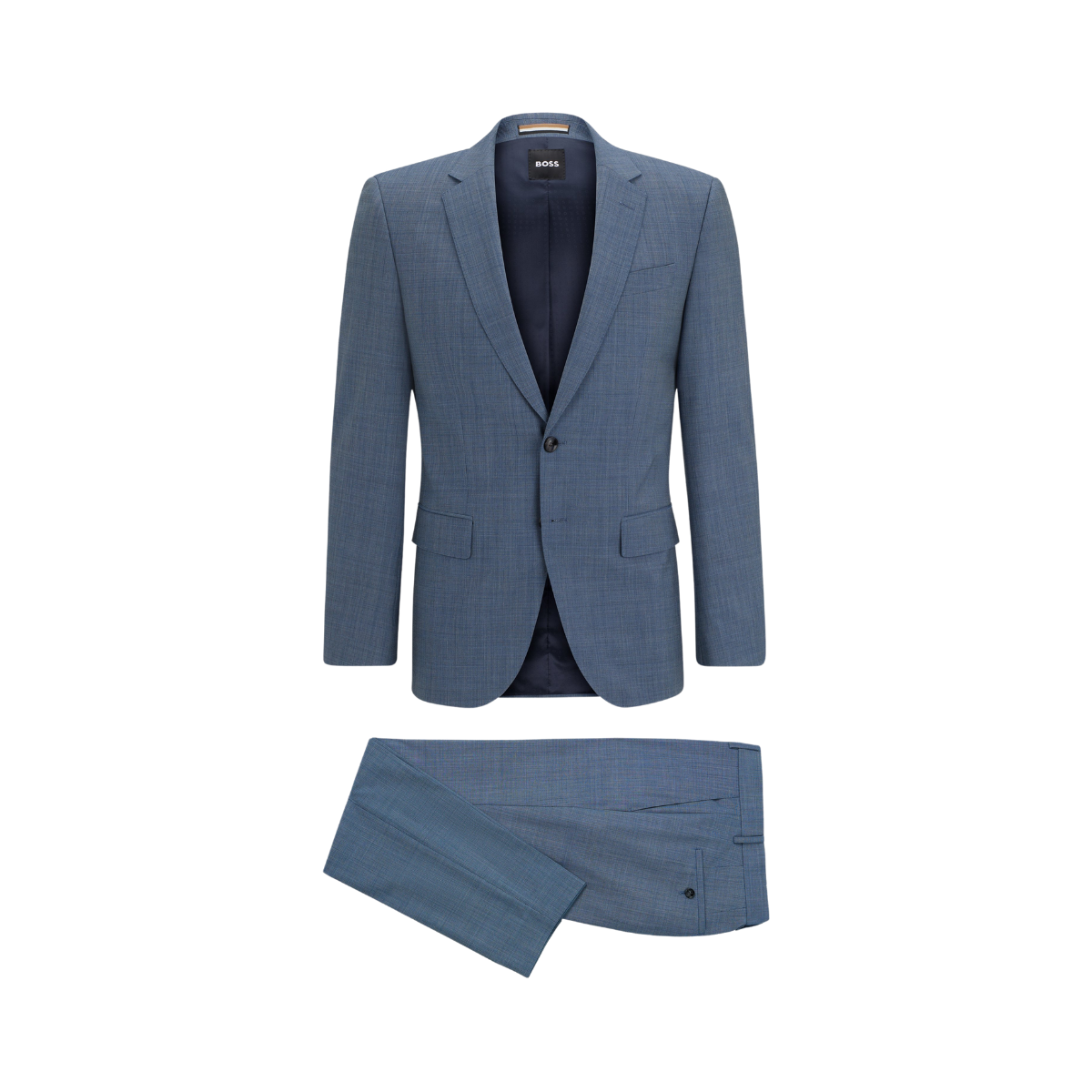 SLIM-FIT SUIT IN MICRO-PATTERNED STRETCH CLOTH 224 - Blue