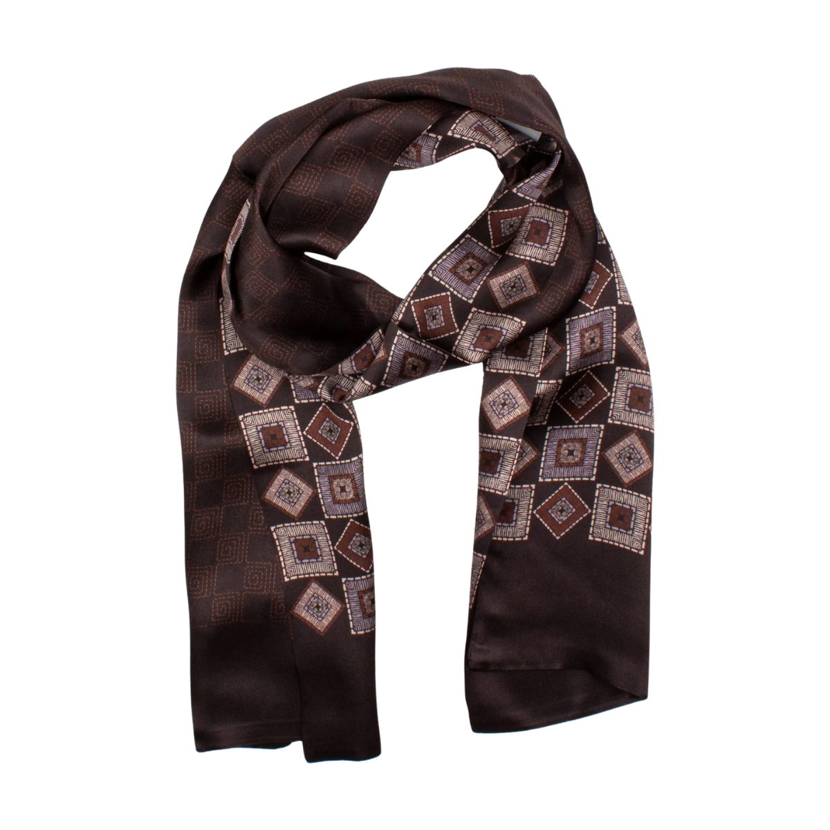 Rindby Silk Scarf - Brown