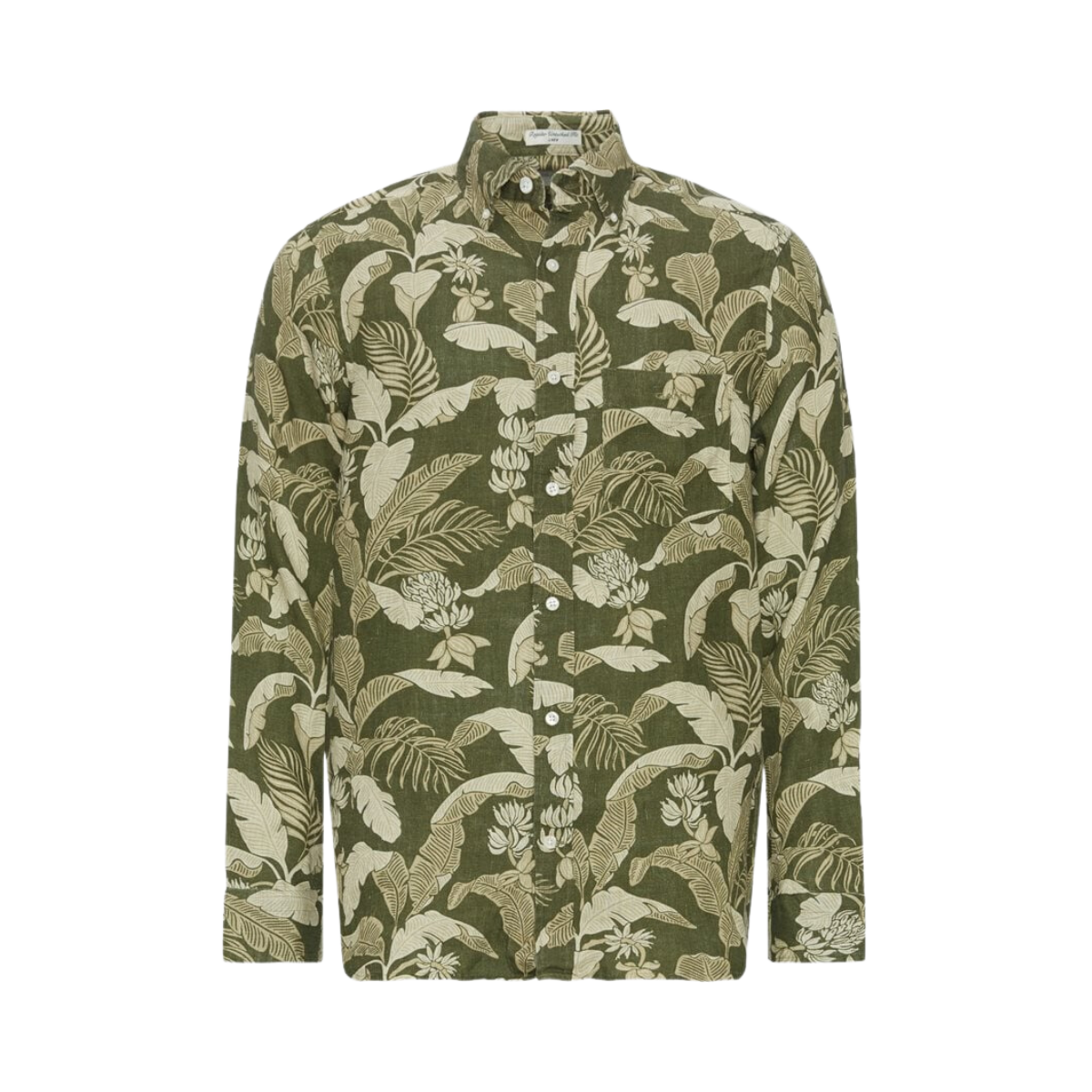 Linen Print Shirt - Green