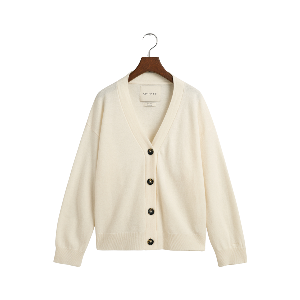 Superfine Lambswool Cardigan - White