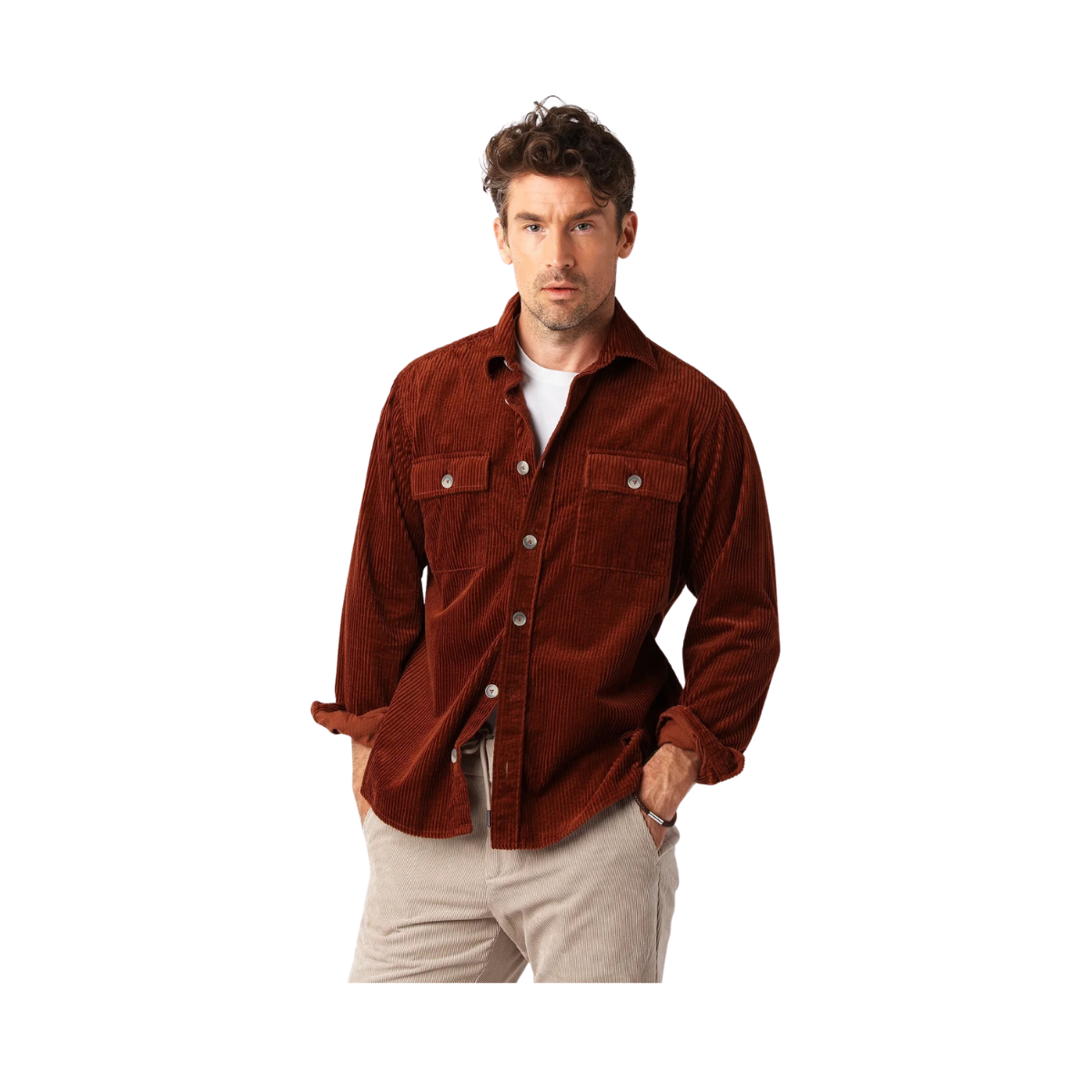 Cord Shirt - Brick