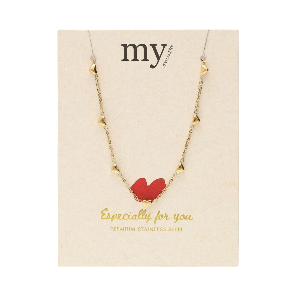 Necklace tiny hearts - 1200 Gold