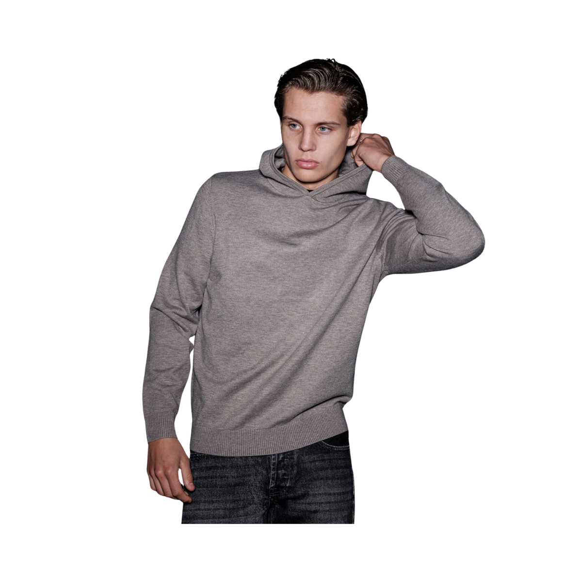 Vincent Knit Hoodie - Greige