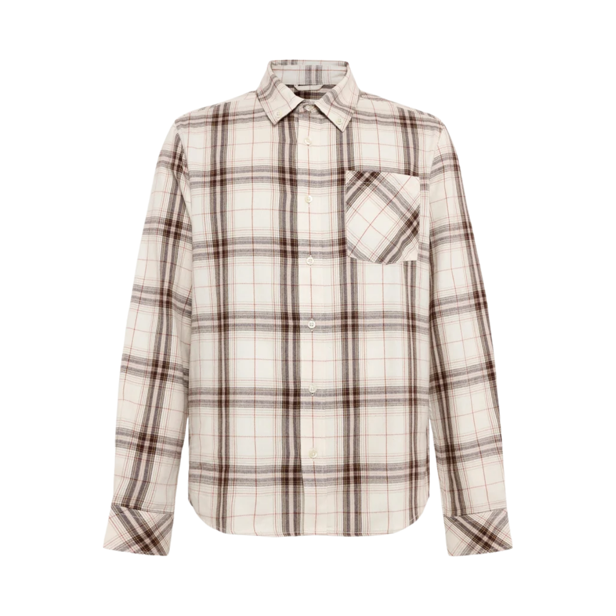 Dune Regular Check Flannel Shirt - Creme Check