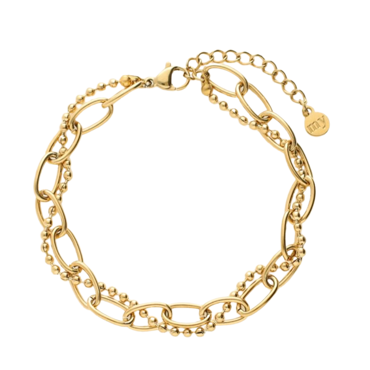 Bracelet double chain - Gold