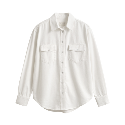 Rel Pocket Denim LS Shirt - Eggshell