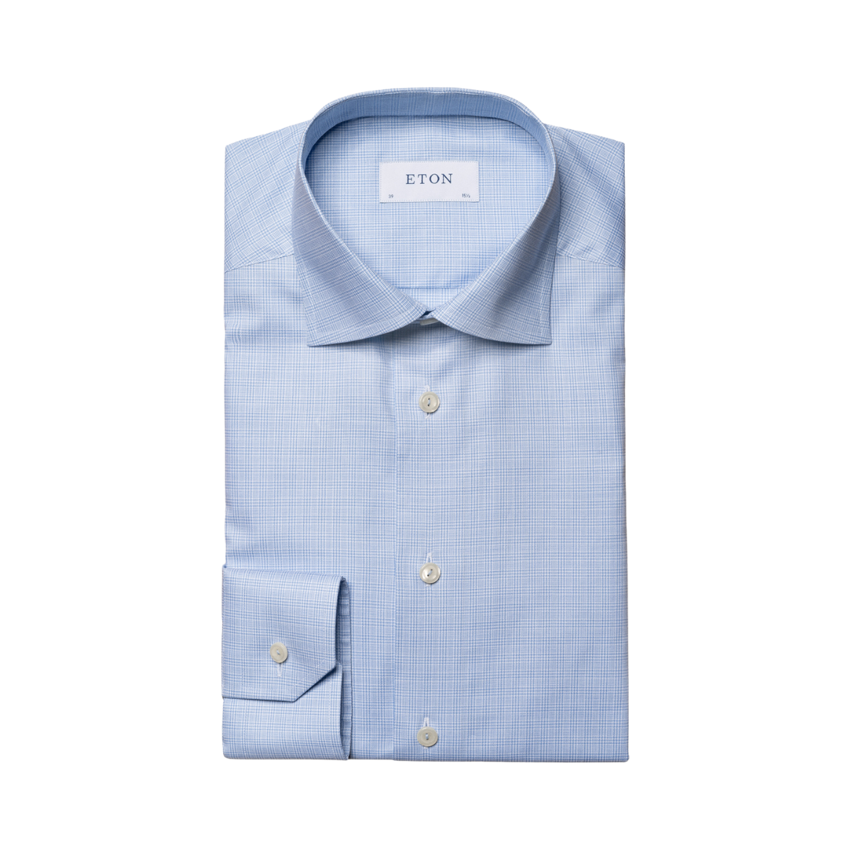 Slim Fit Check Signature Oxford Shirt Cut Away Collar - Blue