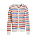 Stretch Cotton Cable Stripe Cardi - Multicolor