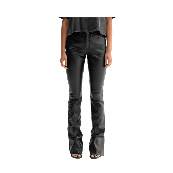 Aiko Leather Trousers - Black