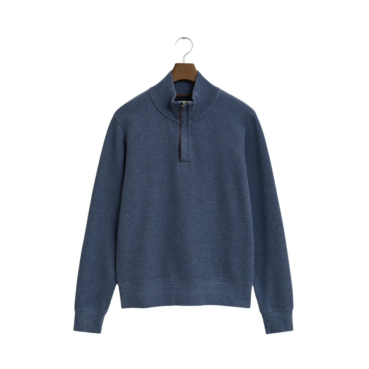 Sacker Rib Half Zip - Dark Jeansblue Melange