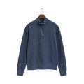 Sacker Rib Half Zip - Dark Jeansblue Melange