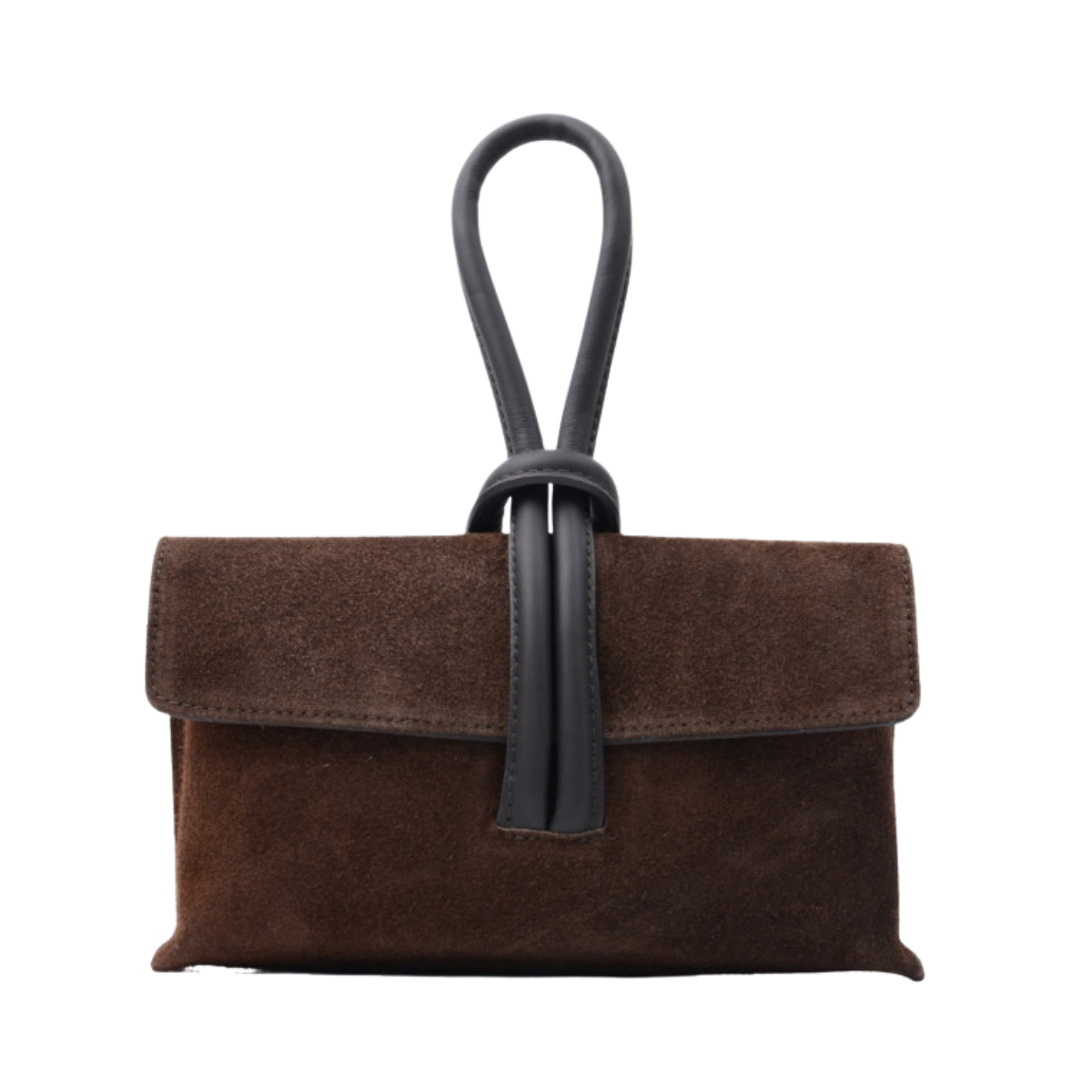 Suede Bag - Dark brown suede