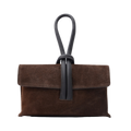 Suede Bag - Dark brown suede