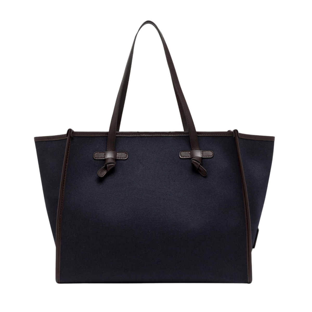 Marcella Canva Shopping Bag - Notturno-Canapa-Espresso
