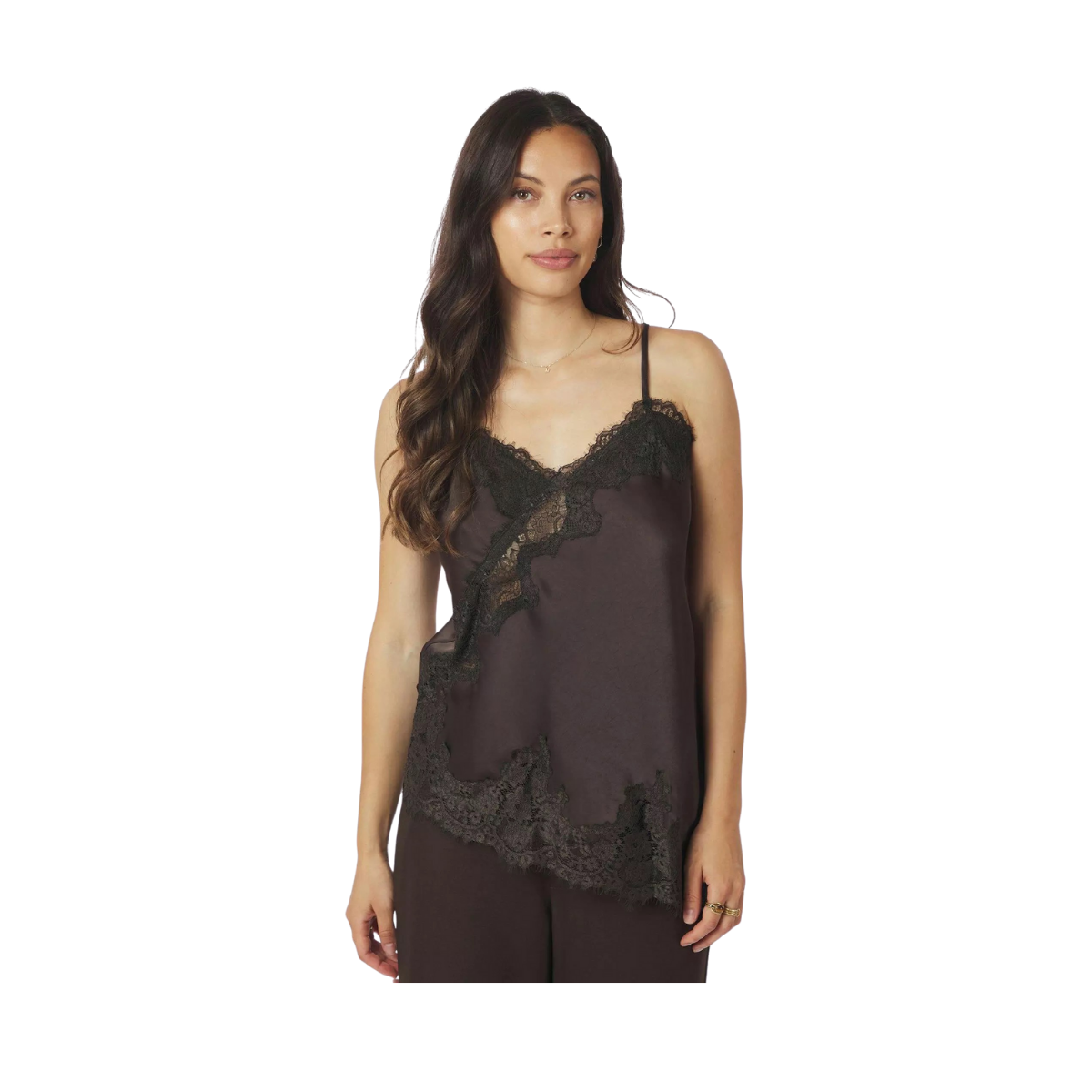 Viole Lace top - Dark Brown