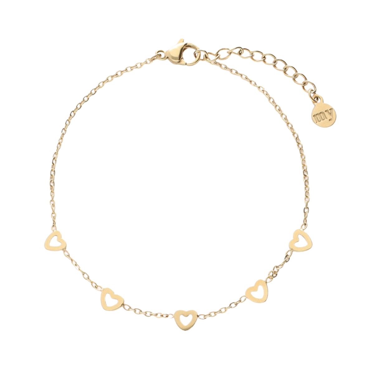 Bracelet hearts - Gold