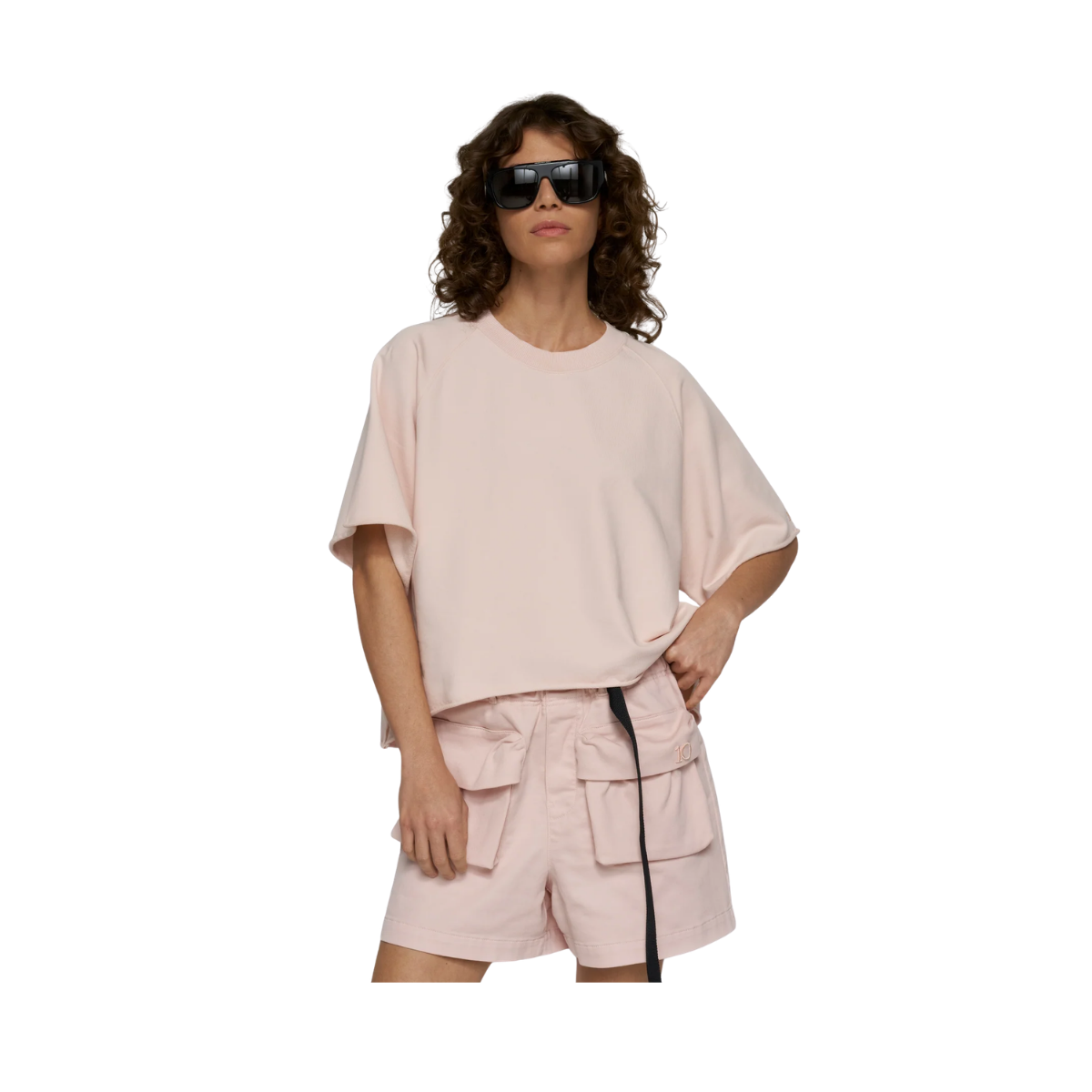 Short Sleeve LA Sweater - Powder
