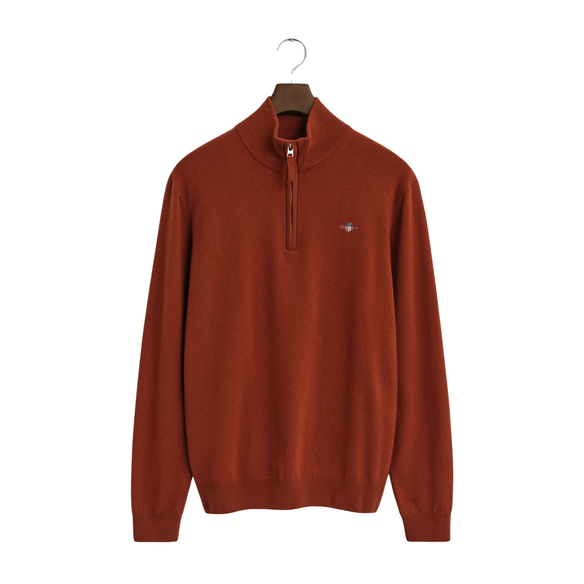 Superfine Lambswool Half Zip - Modern Rust