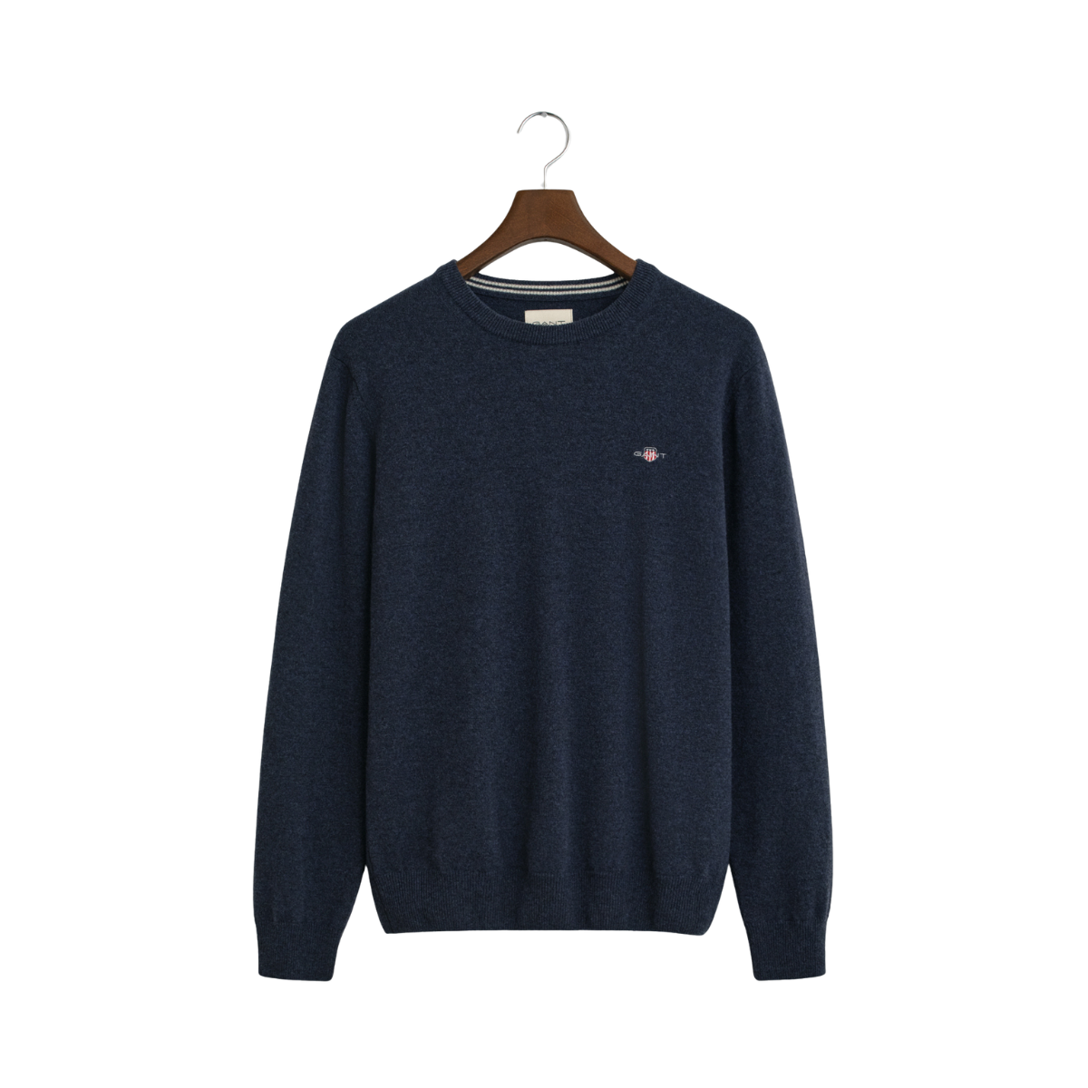Superfine Lambswool C-Neck - Dark Navy Melange