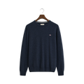 Superfine Lambswool C-Neck - Dark Navy Melange