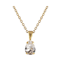 Mini Drop Necklace Gold - Crystal