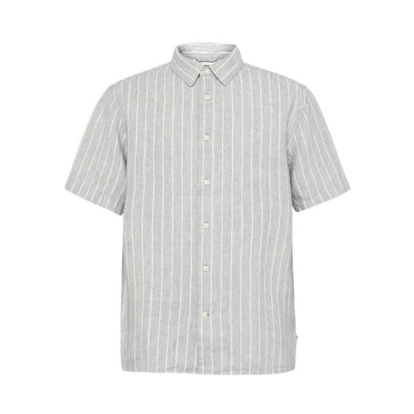 Linen Striped Shirt - Grey Stripe