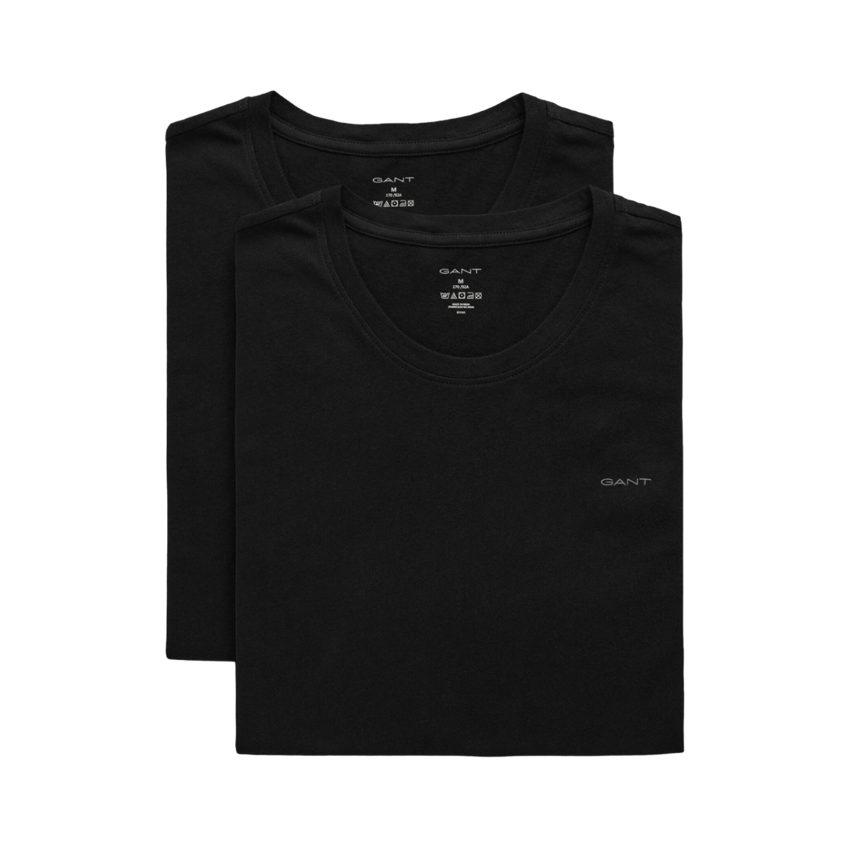 C-Neck T-Shirt 2-Pack - Black