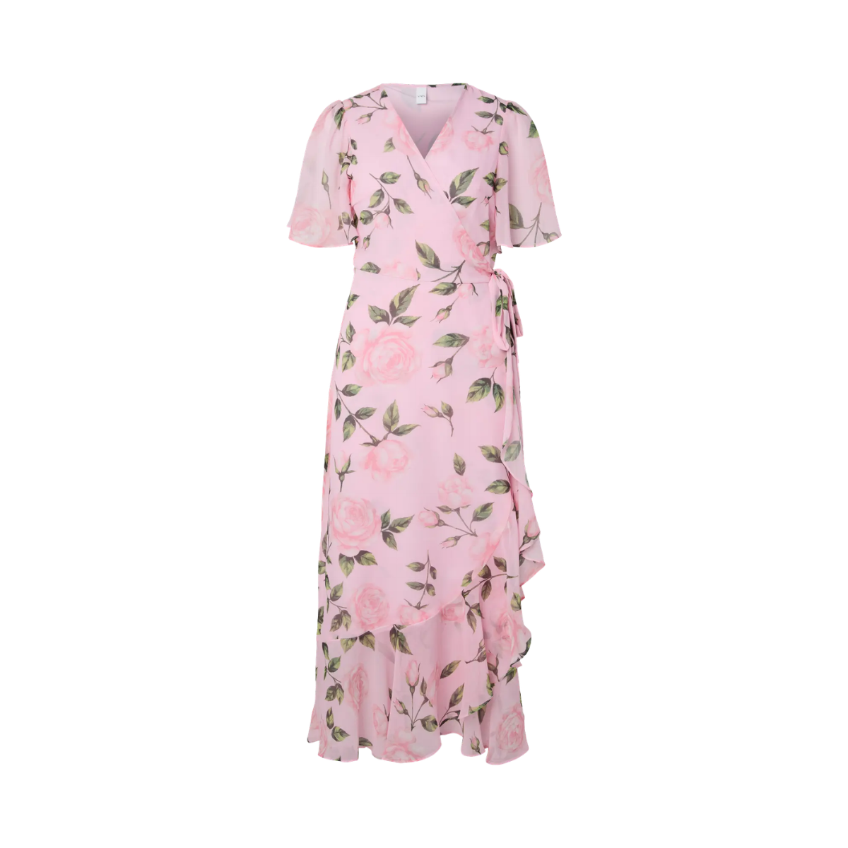 YASVeneda SS Maxi Wrap Dress - Pink Lady/Veneda Pri