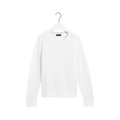 Cotton Pique Crew - White