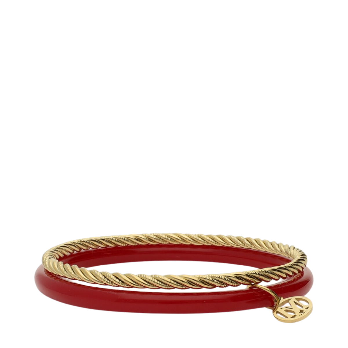 Bangle Set Thin Red - Gold