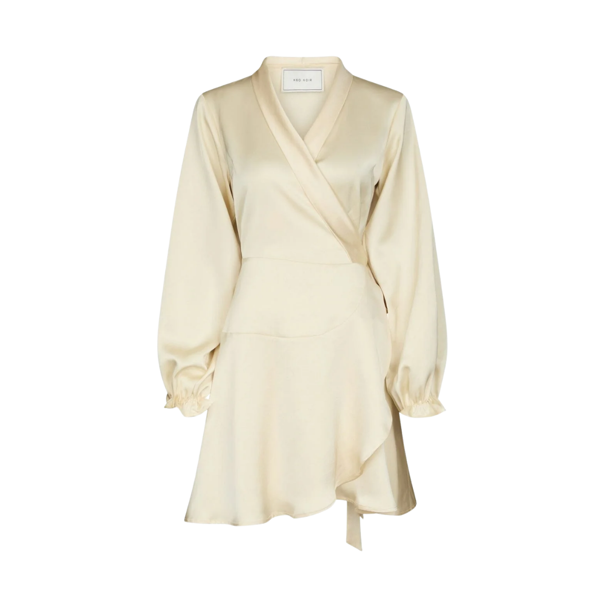 Colbie Heavy Sateen Dress - Light Yellow