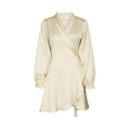 Colbie Heavy Sateen Dress - Light Yellow